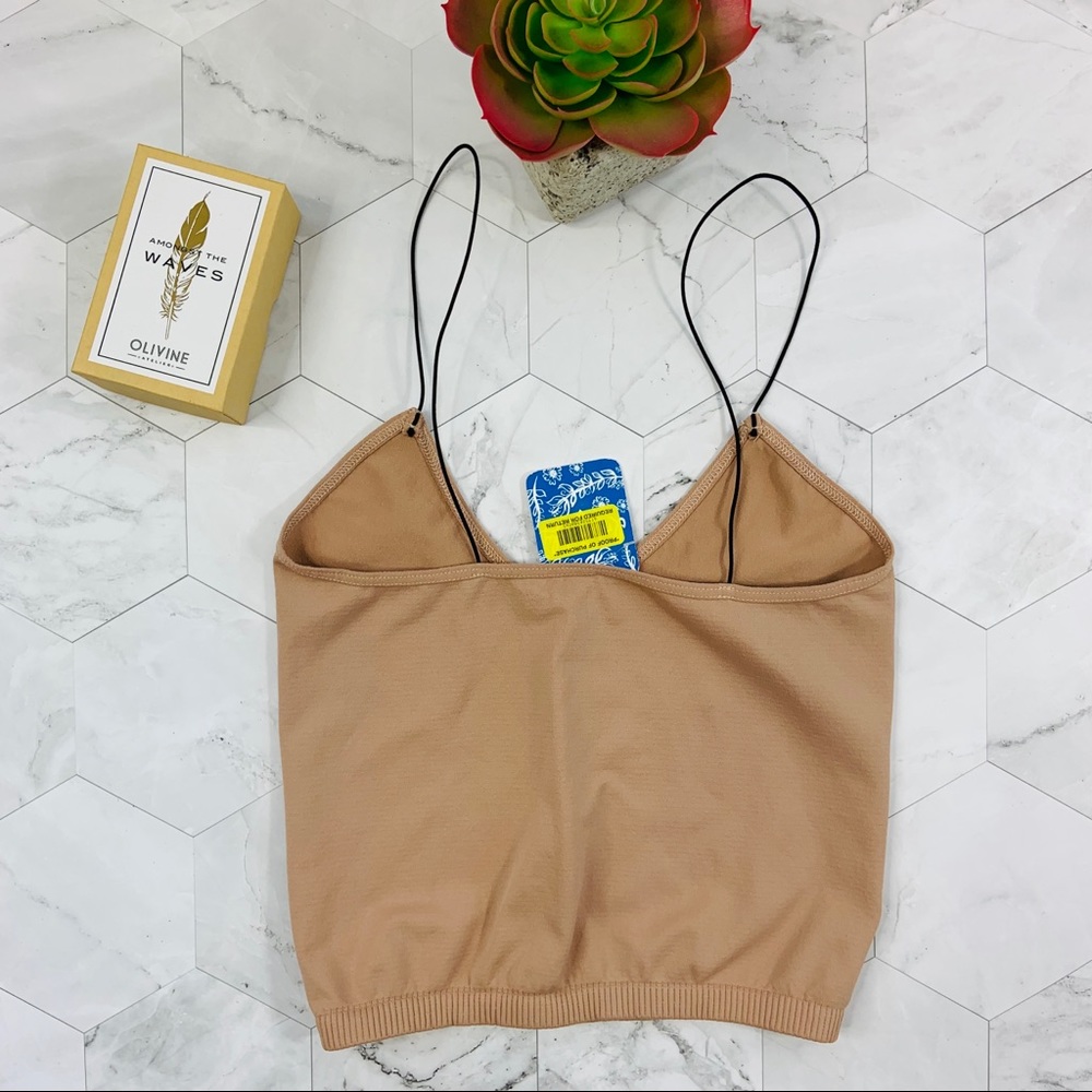 NWT Free People Cropped Cami Nude XS/S - Picture 5 of 8